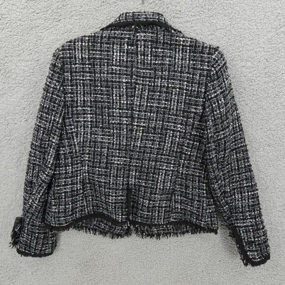 Anne Klein Women's Cropped Tweed Blazer Size 10 - Picture 3 of 13